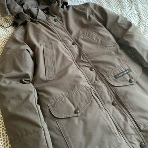 Used Womens Canada Goose Fur Jacket - size small in colour graphite